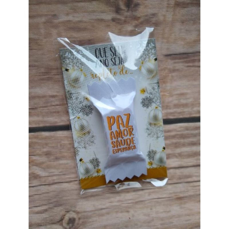 Miniatura: 20 Lembrancinhas de Bala Personalizada com tema Natalino - Ano Neutro (sem