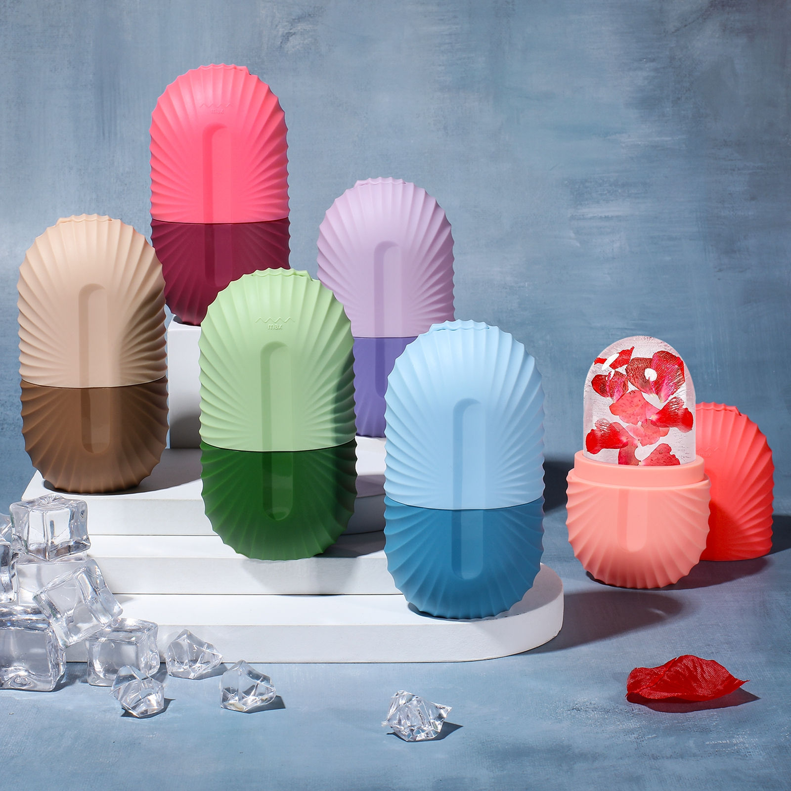 Ice Face Roller Ice Cube Beauty Massage Silicone Ice Mold For Eye Puffiness Ice