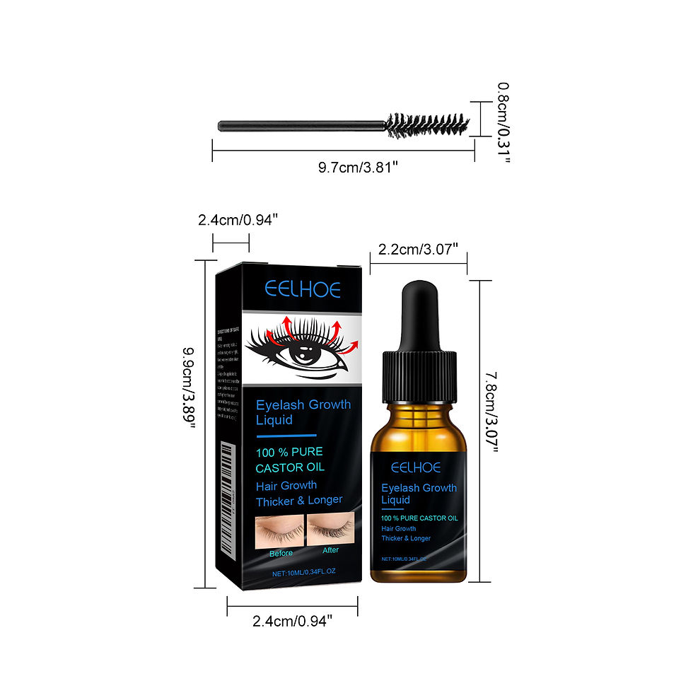 Thumbnail: Eyebrows Natural Thick Slender Curl Curl Moist Natural Castor Oil Growth Liquid 