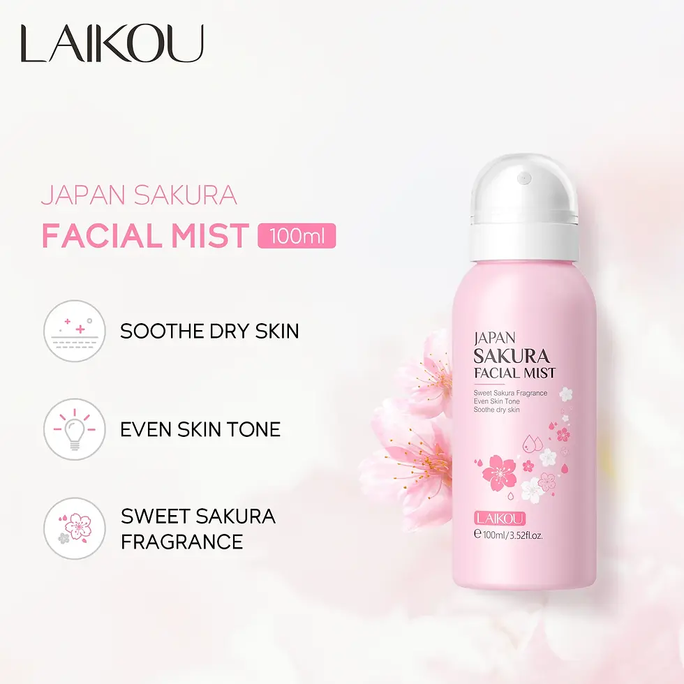 Thumbnail: LAIKOU Sakura Facial Mist Brightening Spray Moisturizing Face Serum Brightening 