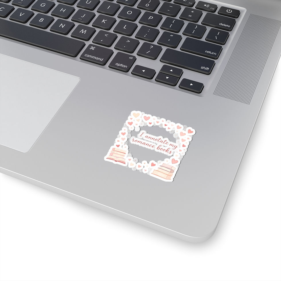 Thumbnail: I Annotate My Romance Books Sticker | Kiss-Cut Heart Book Sticker