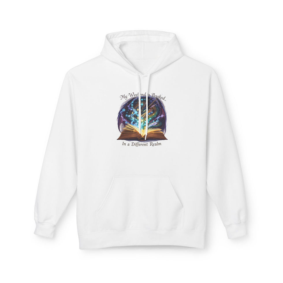 Thumbnail: Fantasy Book Reader Hoodie, Book Lover Gift, Soft Fleece Pullover, Unisex