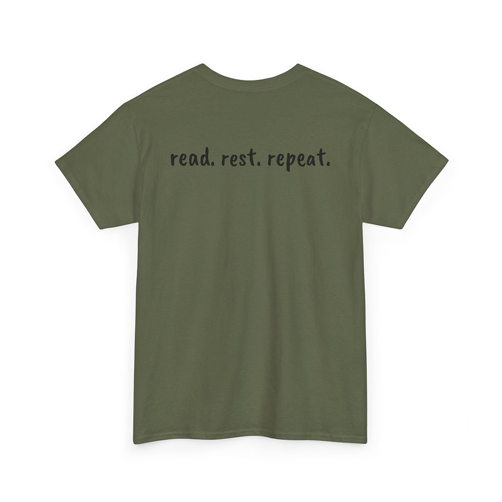 Thumbnail: Read Rest Repeat Shirt, Book Lover T-Shirt, Minimalist Bookish Tee
