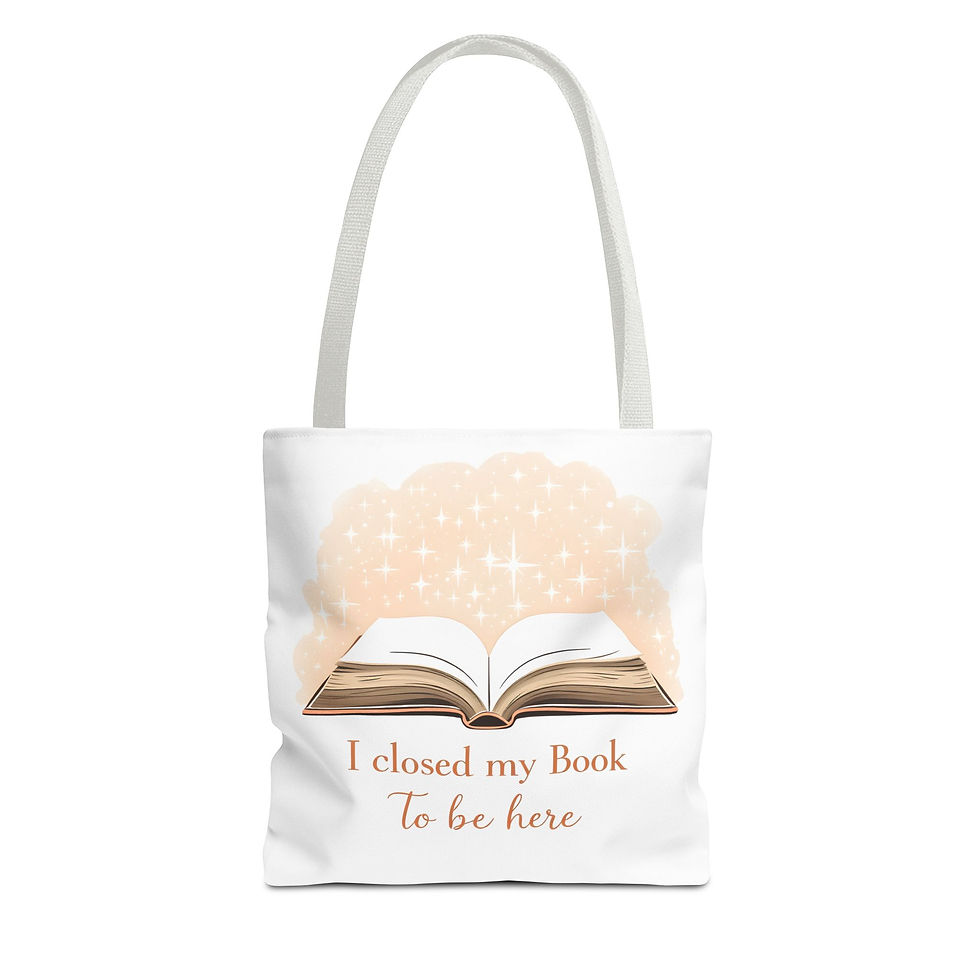 Thumbnail: I Closed My Book to Be Here Tote Bag; Funny Book Lover Gift
