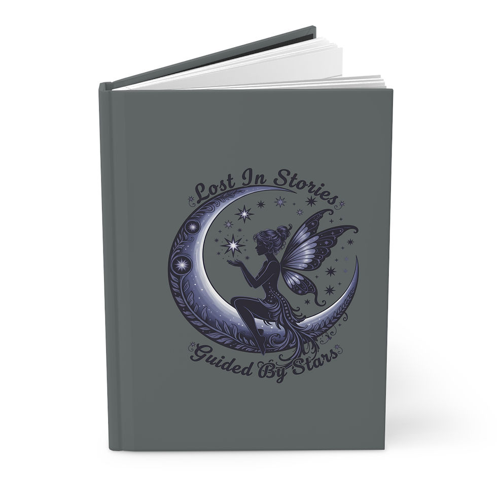 Thumbnail: Fairy Moon Hardcover Journal | Book Lover Journal | Writing Journal | Book Gift