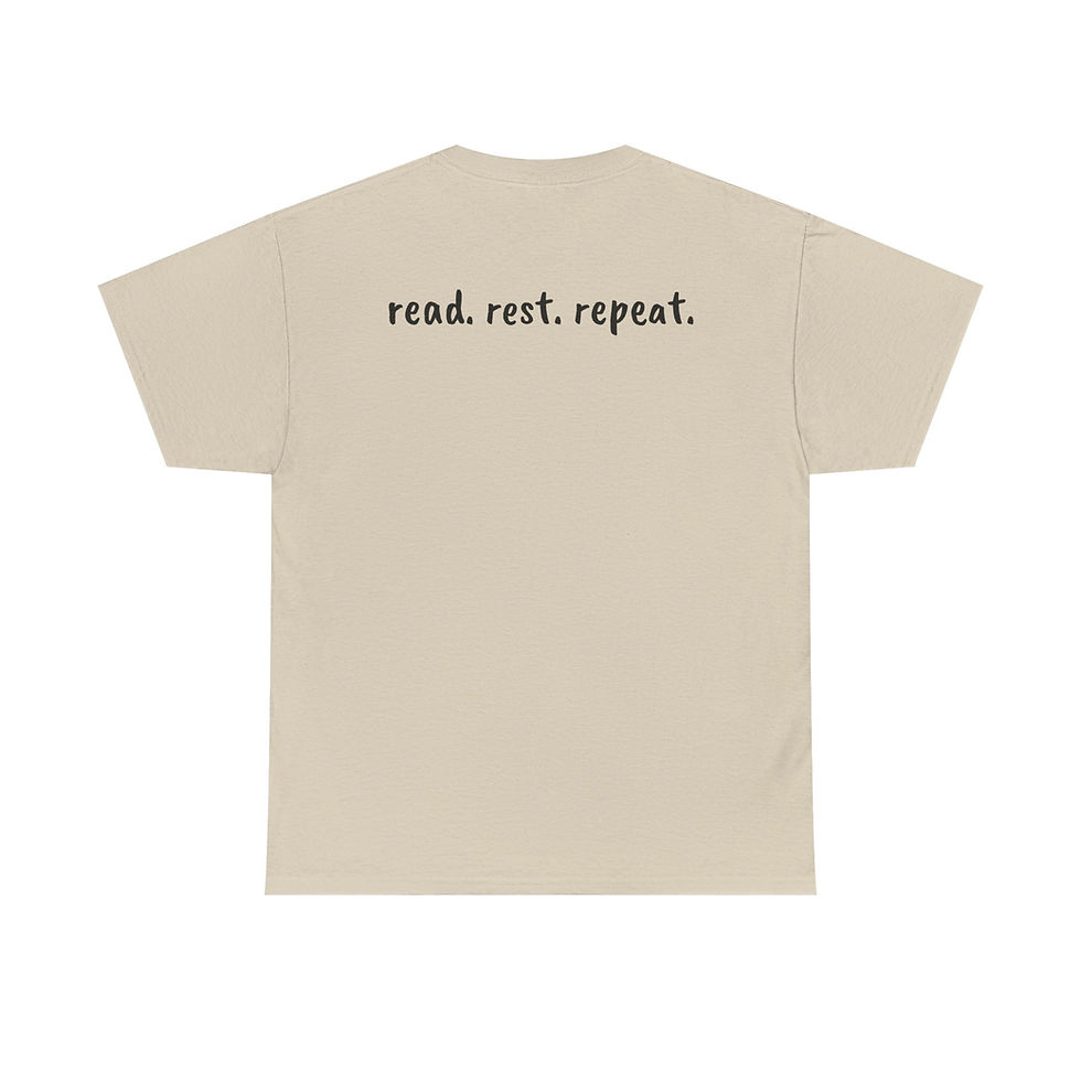 Thumbnail: Read Rest Repeat Shirt, Book Lover T-Shirt, Minimalist Bookish Tee