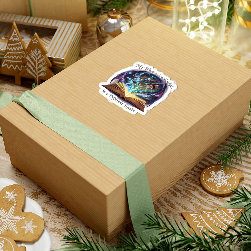 Thumbnail: Bookish Dragon Sticker; fantasy reader sticker; Kiss-Cut Book Sticker