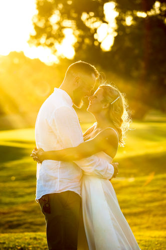 Golden beams of sunlight at Immerse in the Yarra Valley