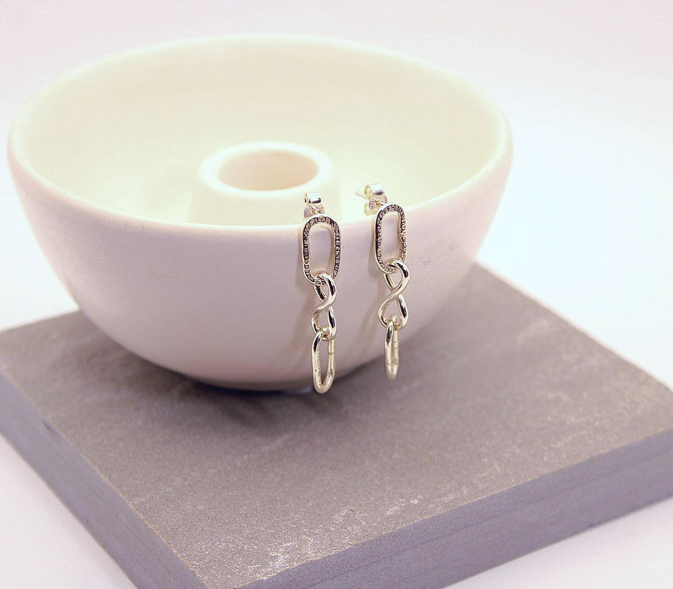 Thumbnail: Sterling Silver Knot Earrings