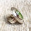Miniatura: Anillo de Plata 925 con Piedra Crisoprasa Semi Preciosa