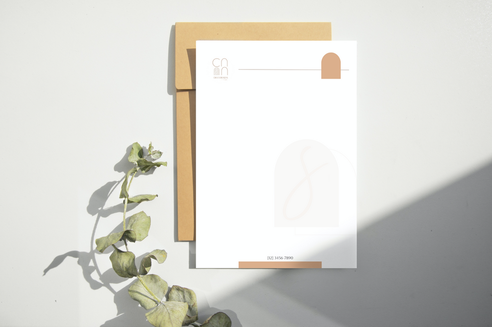 A4 card in the minimalistic scene_Papel timbrado