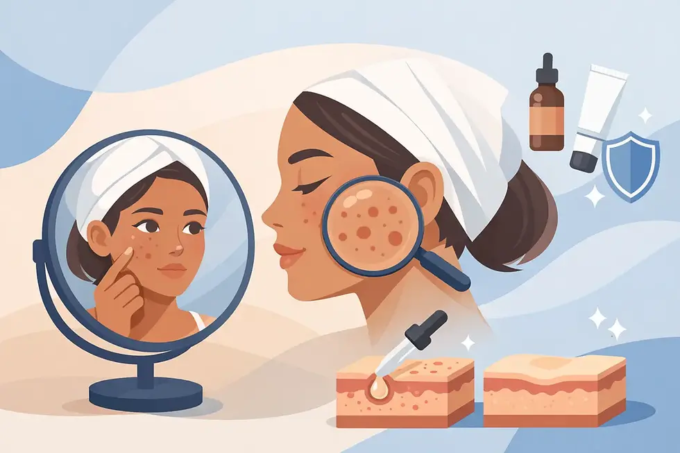 Como melhorar manchas pós-acne com segurança