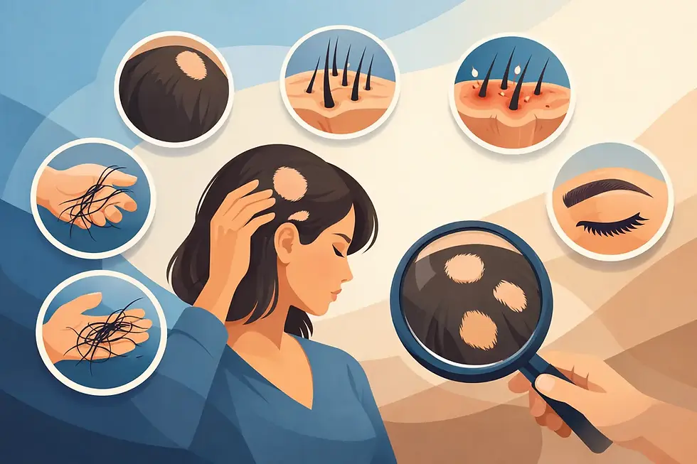 7 sinais de alopecia areata que pedem avaliação