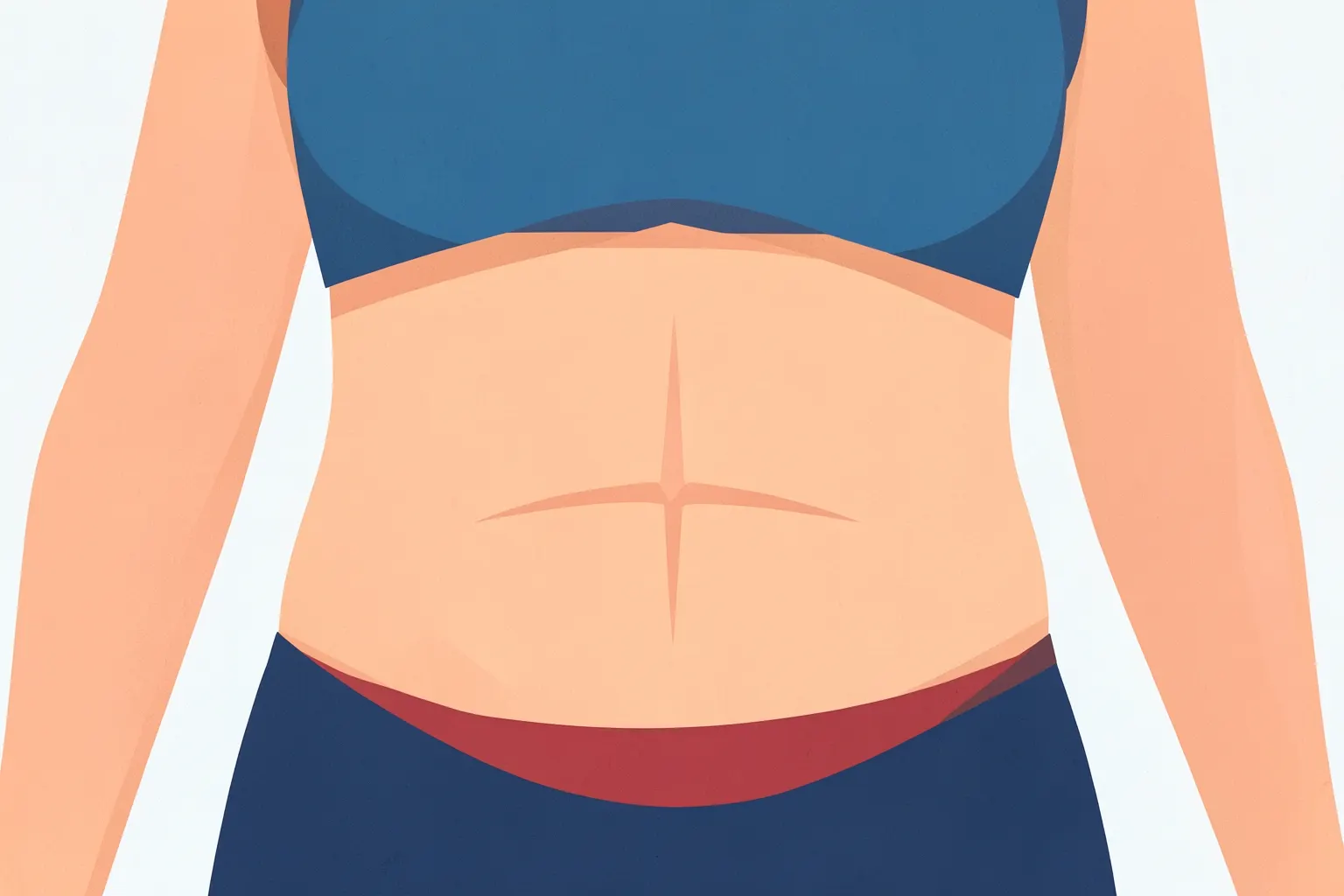 Mulher com estrias na barriga sendo tratada com microagulhamento.