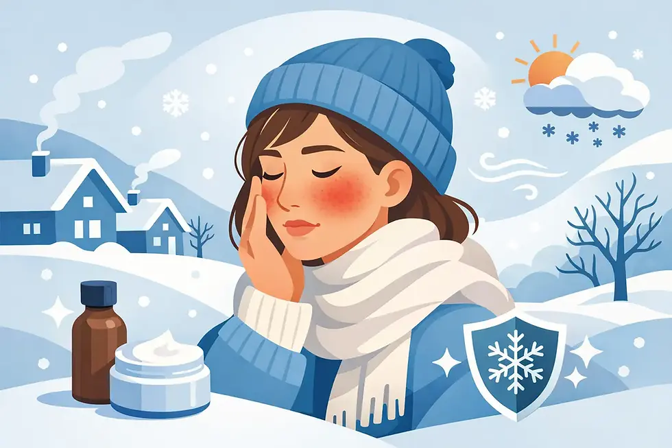 Como controlar a rosácea no inverno