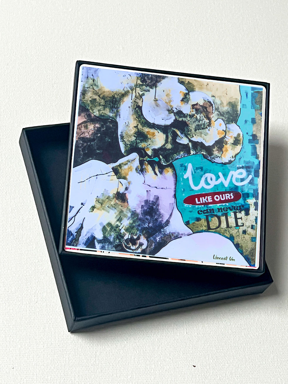 Thumbnail: Kiss of Love – Limited Edition Fine Art Ceramic Coaster