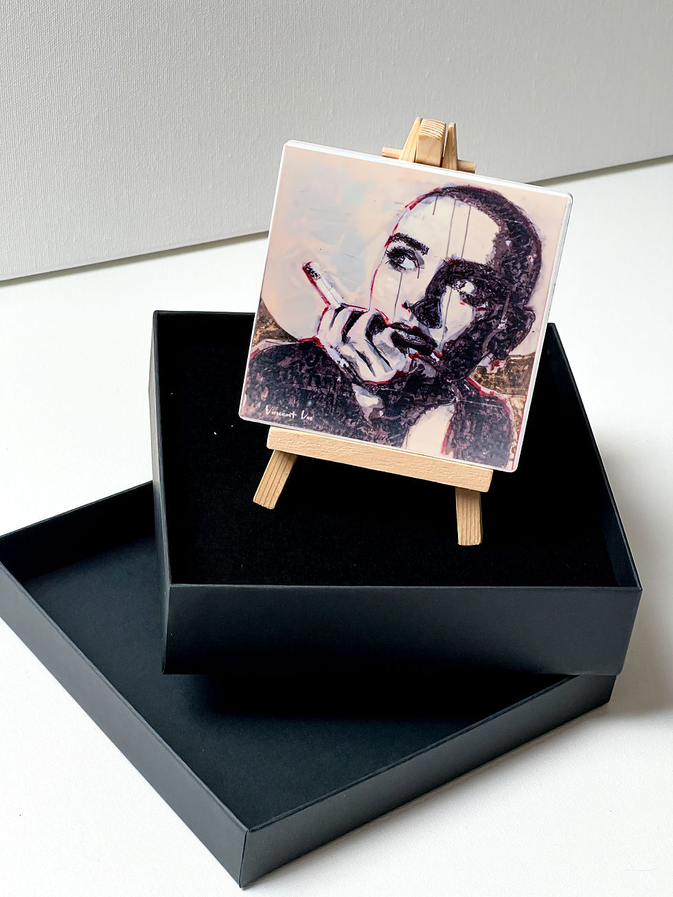 Thumbnail: Sinéad O’Connor Black & White Art Portrait – Exclusive Fine Art Ceramic Coaster