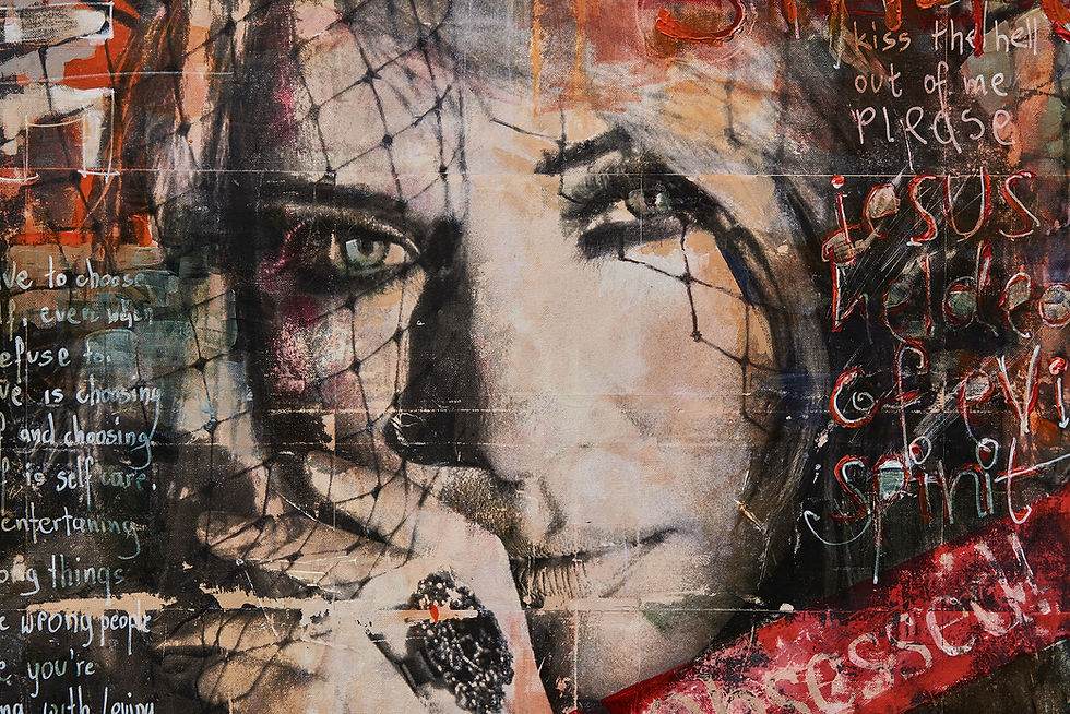 Thumbnail: SHE Contemporary Fashion Woman Limited Edition Large CANVAS Print detail