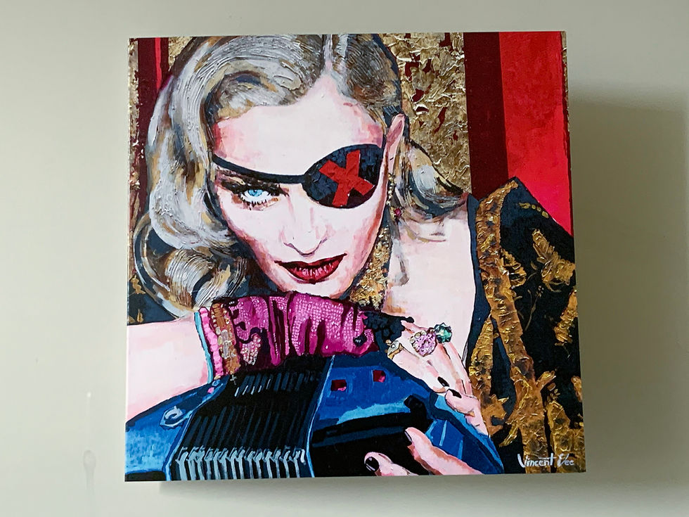 Thumbnail: Pop Music Queen: MADONNA Madame X Pop Art Greetings Card by Vincent Vee