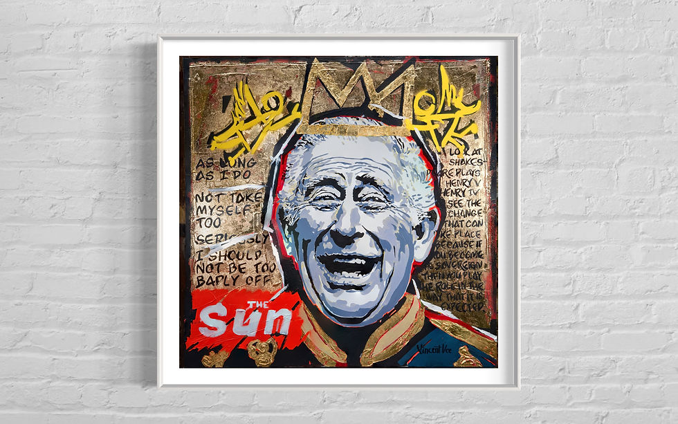King Charles The Sun: A Limited Edition Pop Art Print by Vincent Vee