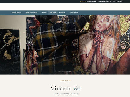 Giclée Fine Art Printing UK. Vincent Vee Featured in The Redcliffe Edit