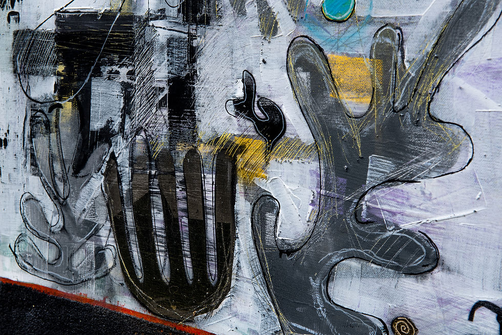 Thumbnail: If I Were Matisse I - Abstract Decorative Painting with Cut-Out Elements