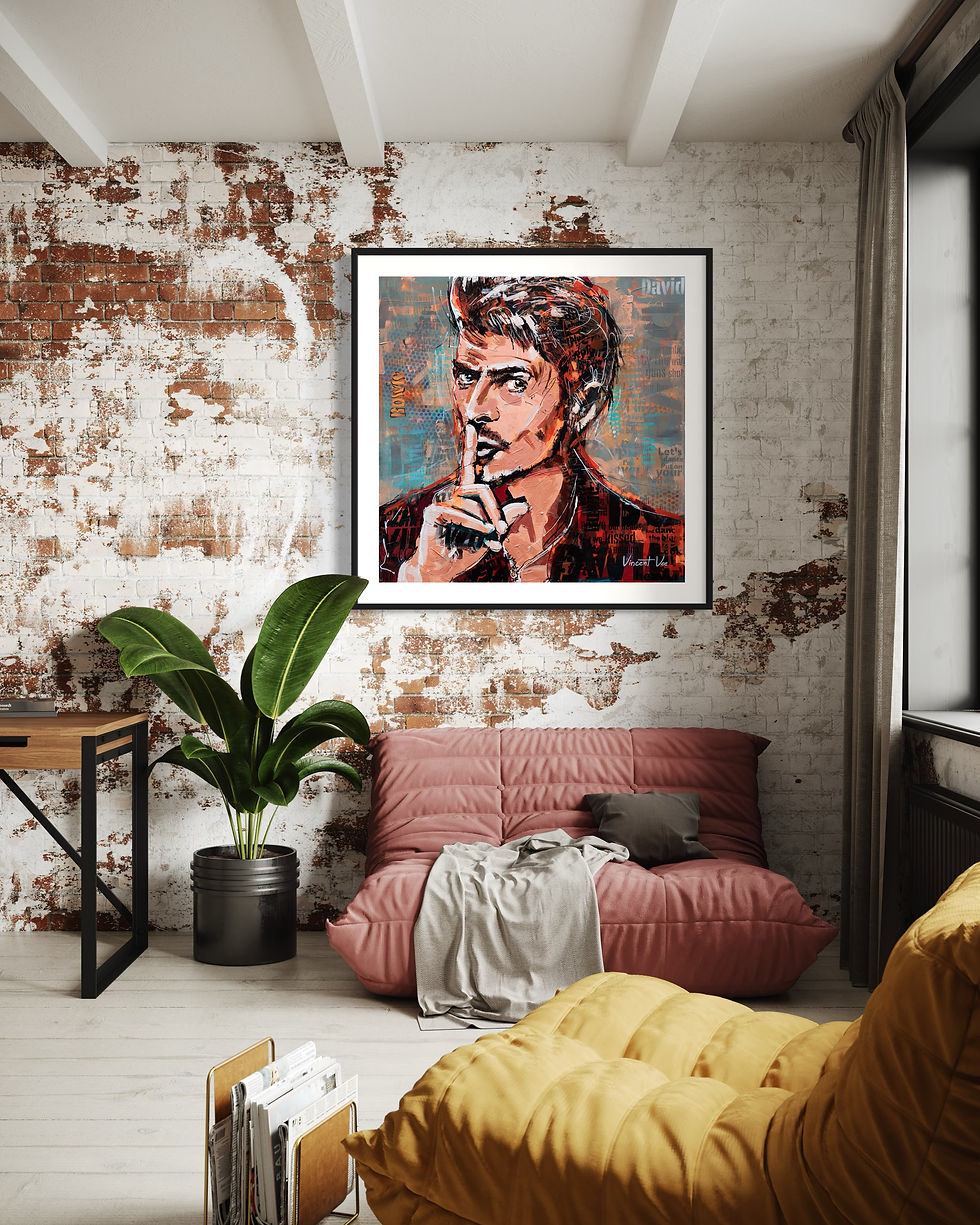 Thumbnail: David Bowie Street Art Portrait Limited Edition Paper Print interior