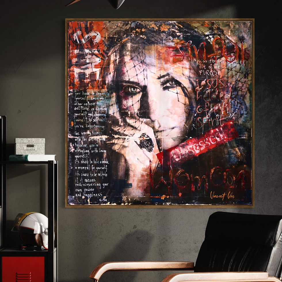 Fashion Woman Portrait on the wall