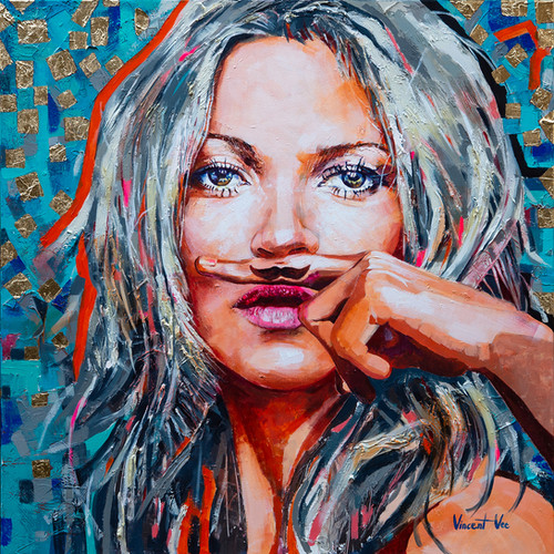 Kate Moss: Life Is a Joke - Extra Large Pop Art Painting, Fashion