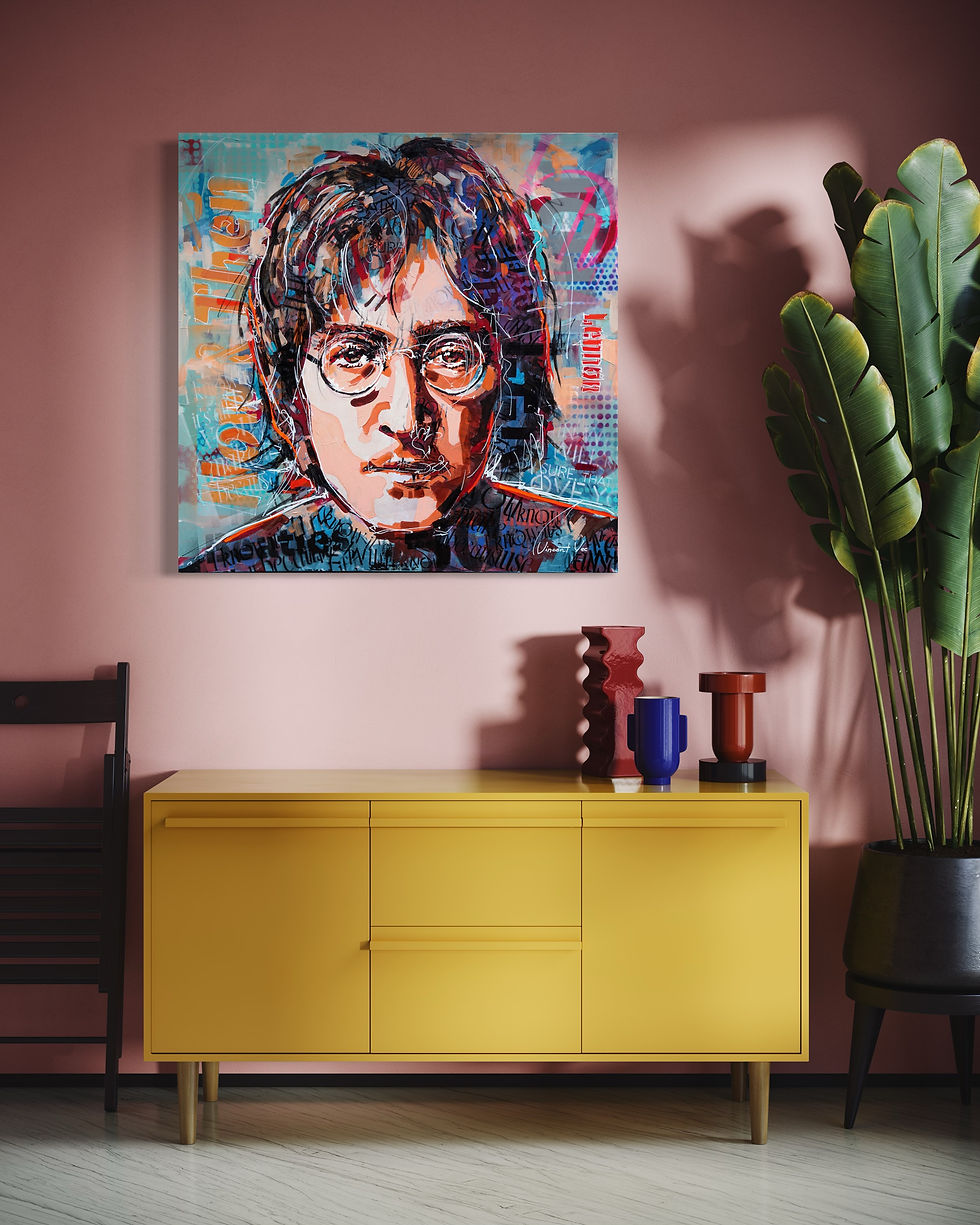 John Lennon: A Limited Edition Street Art Style Canvas Print by Vincent Vee interior