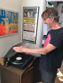 Dana putting on test pressing