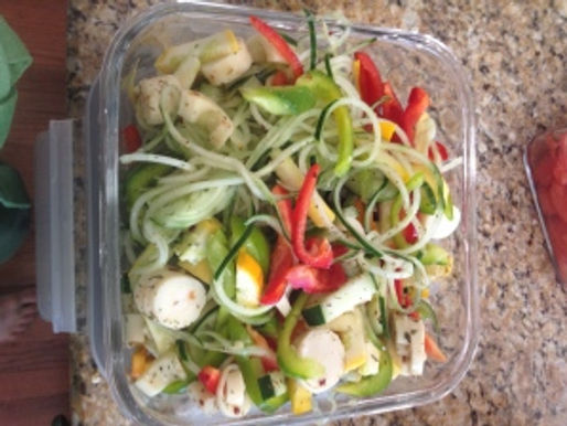 Cucumber noodle salad