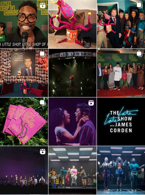 12-post grid for Pasadena Playhouse's Instagram