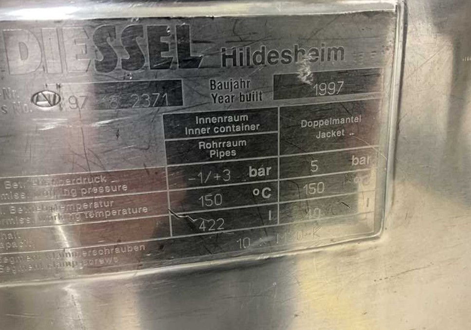 Thumbnail: DIESSEL - Stainless Steel Vacuum - 422L - KK18