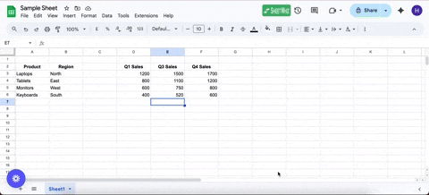 How to Insert and Delete Rows & Columns in Google Sheets with Shortcuts