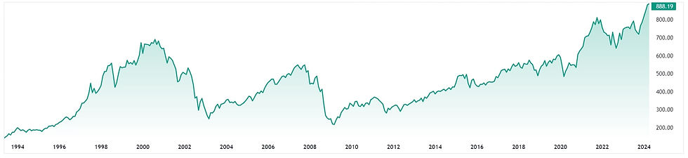 Lange termijn rendement AEX