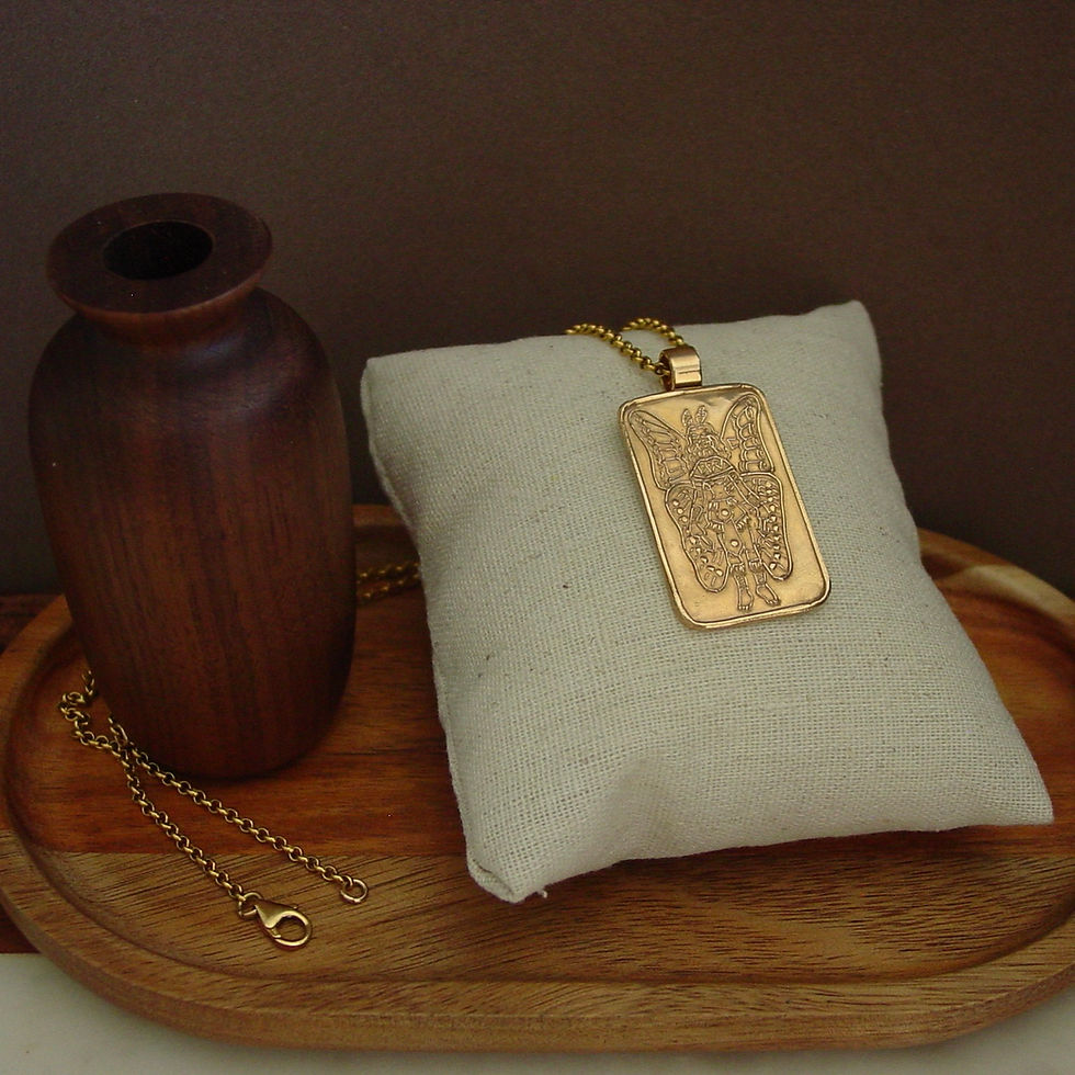 Thumbnail: Itzpapalotl necklace on props