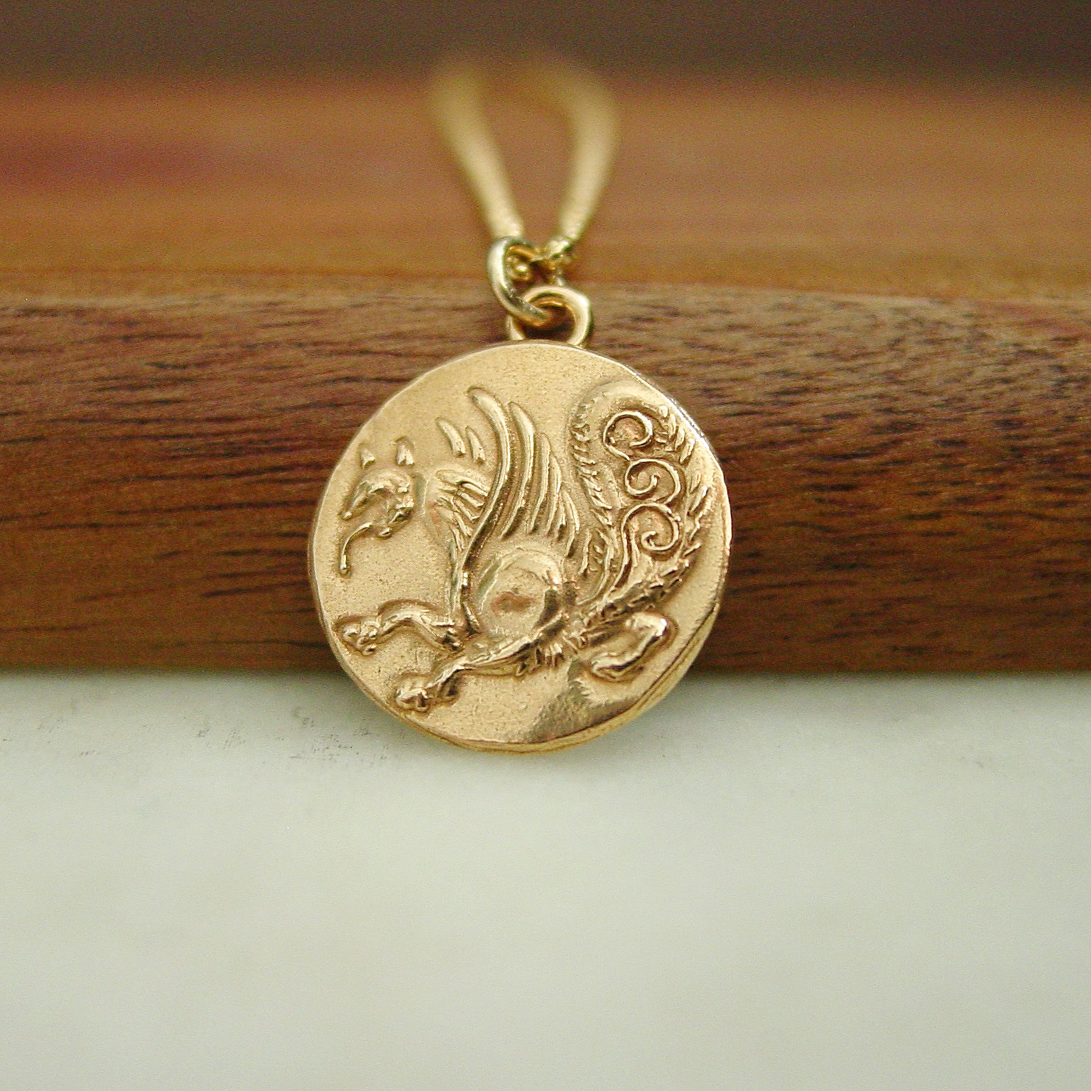 Simurgh necklace on tray