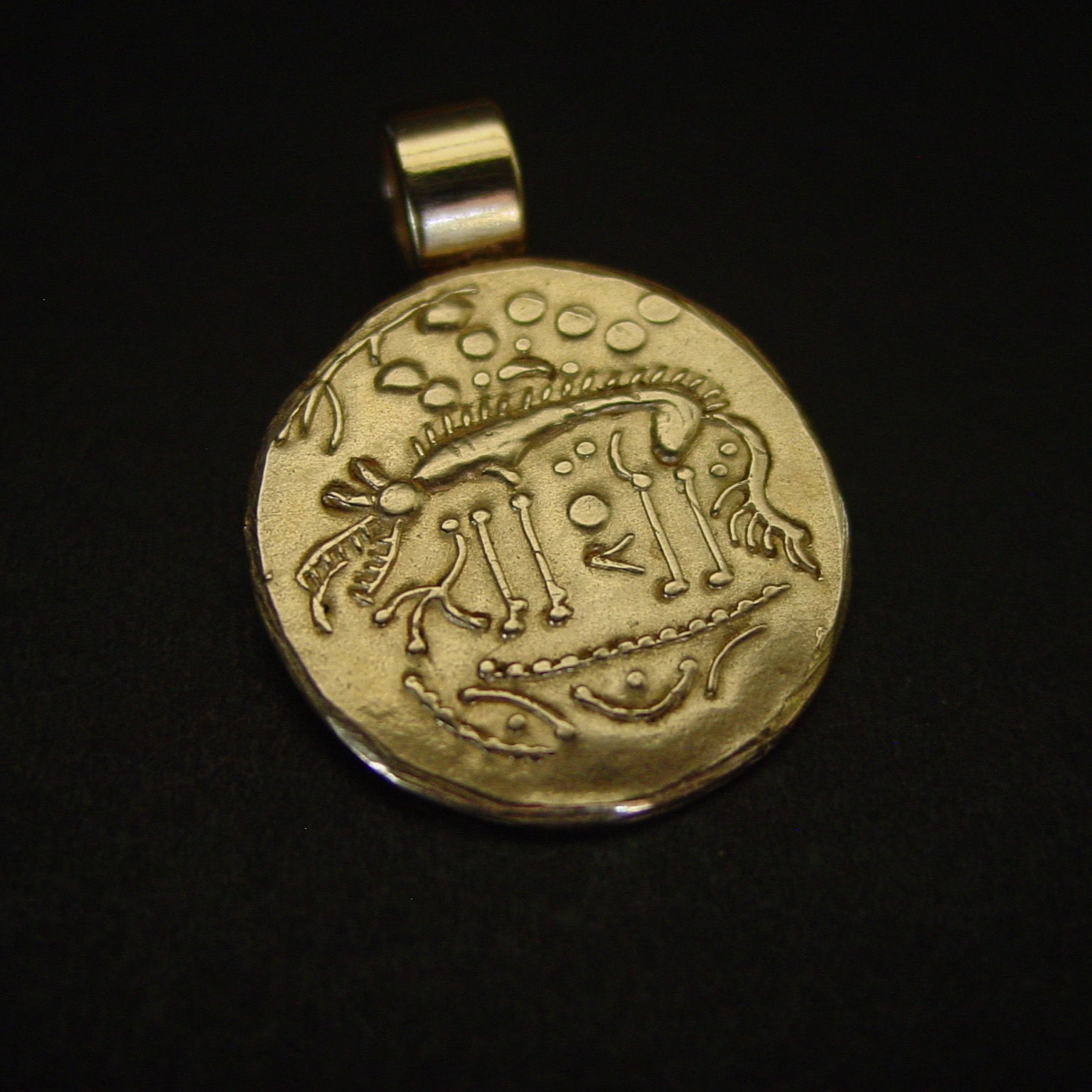 Norfolk wolf coin pendant