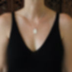 Muse Euterpe silver necklace on woman
