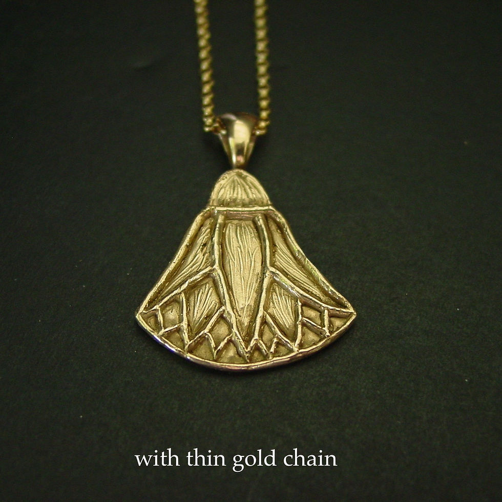 Thumbnail: nymphaea caerulea necklace thin gold chain