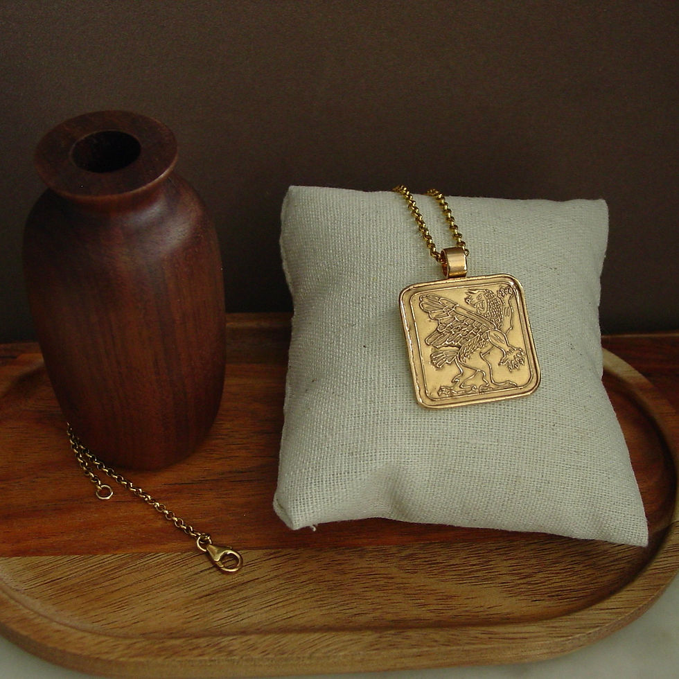 Thumbnail: Tiamat pendant necklace on display