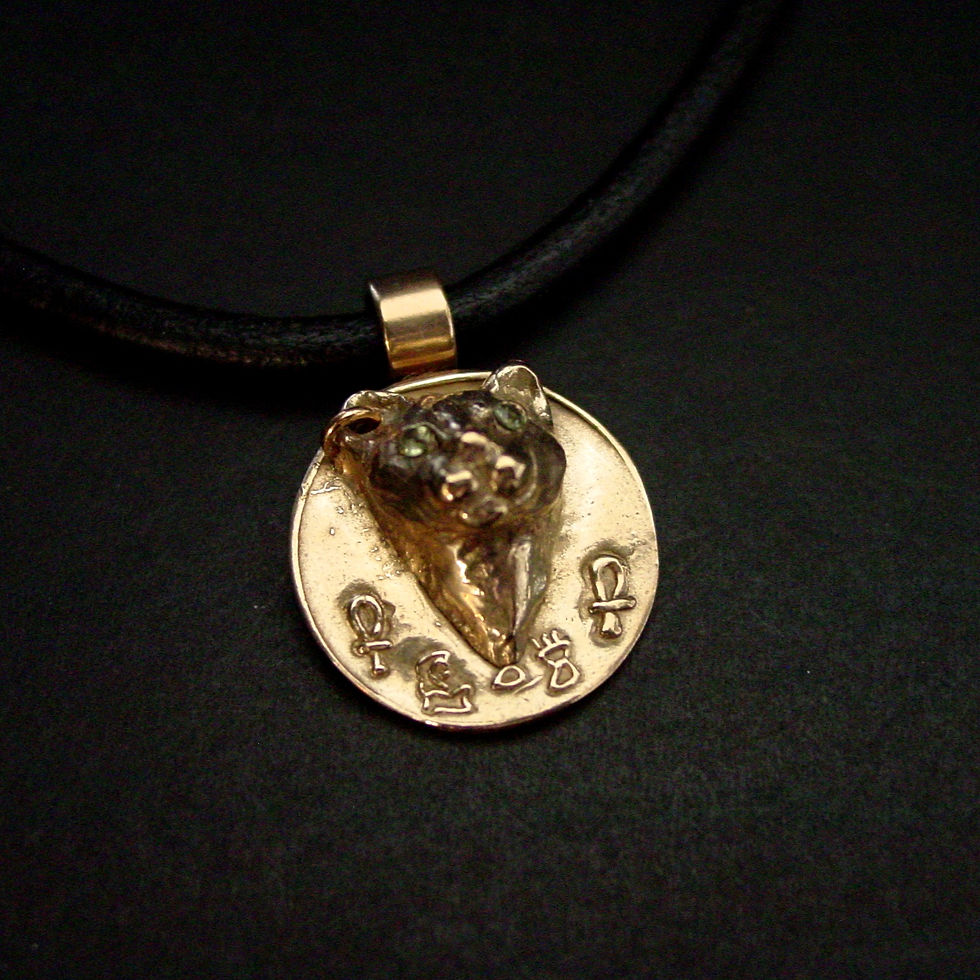Thumbnail: Bastet necklace leather