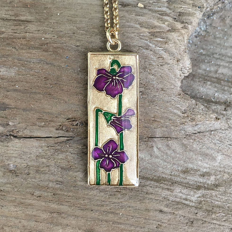 Thumbnail: Viola Odorata necklace outside