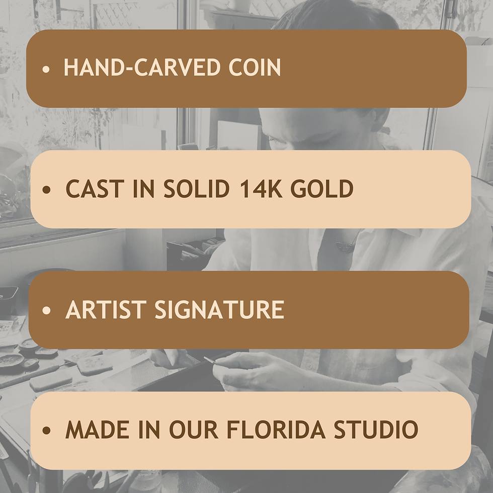 Thumbnail: Solid 14k Gold Hecate Necklace Triple Goddess Coin Pendant