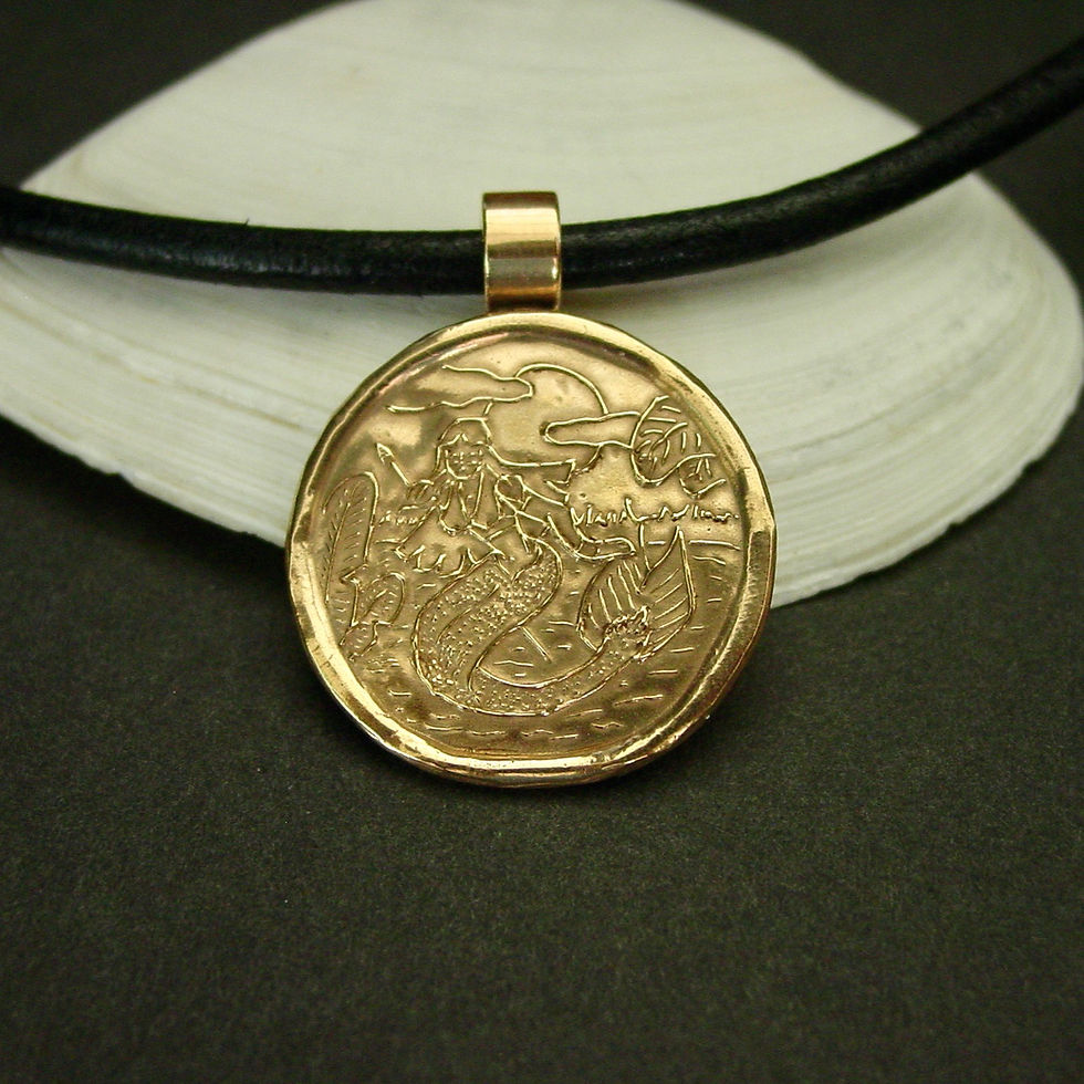 Thumbnail: Iara mermaid necklace leather
