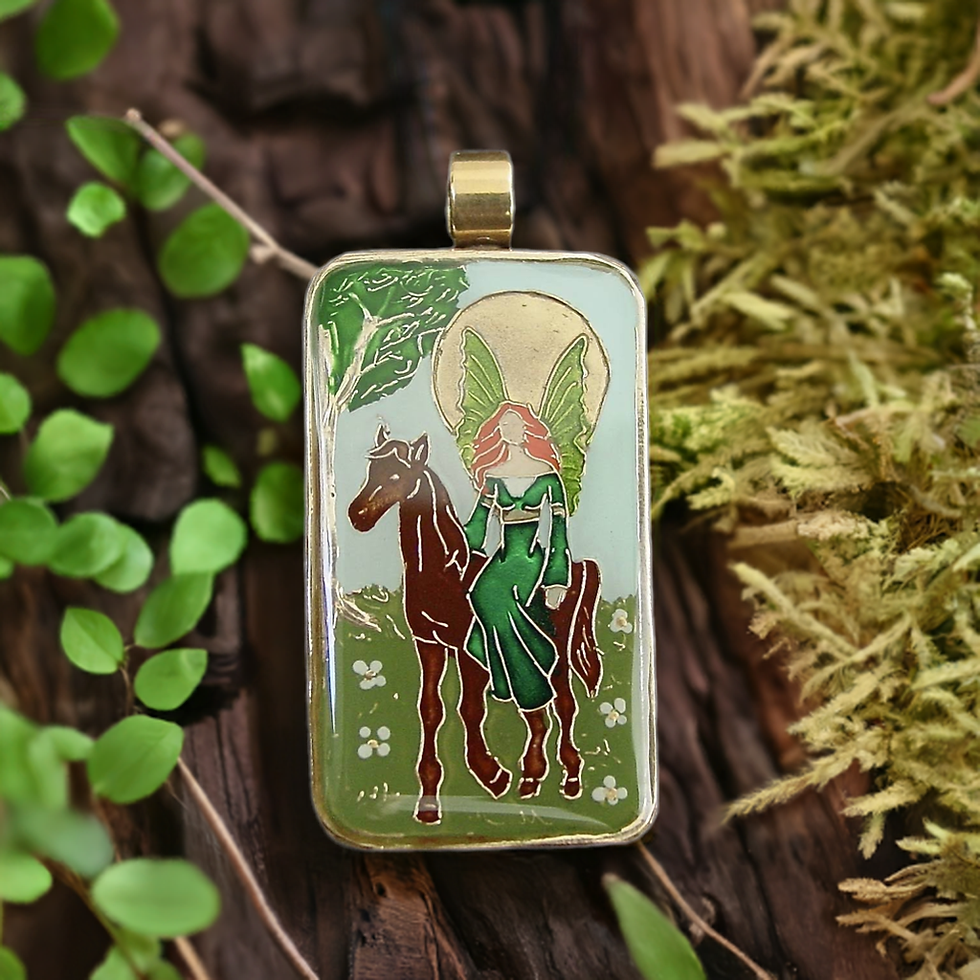 Aine pendant in meadow