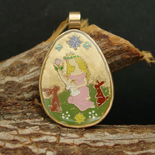 Eostre Ostara Pendant - Painted - Germanic Goddess of Dawn and Spring ...