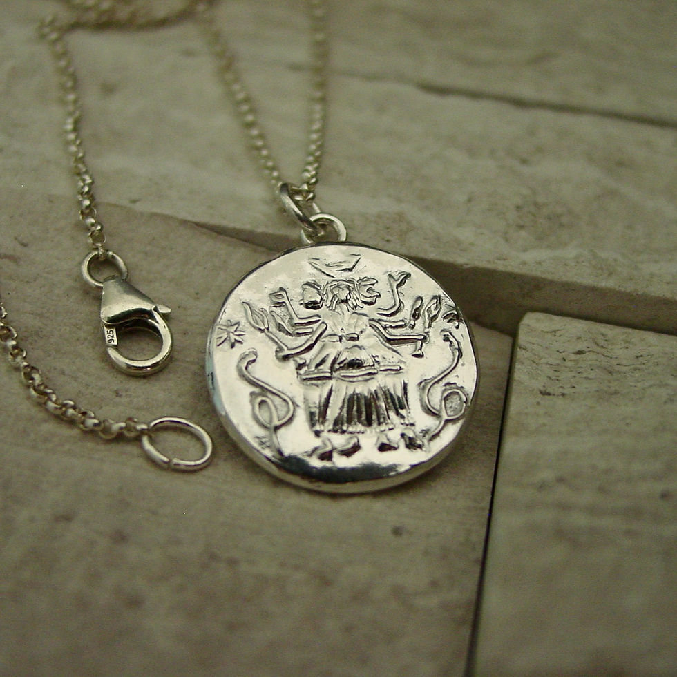 Thumbnail: Silver Hecate necklace with chain