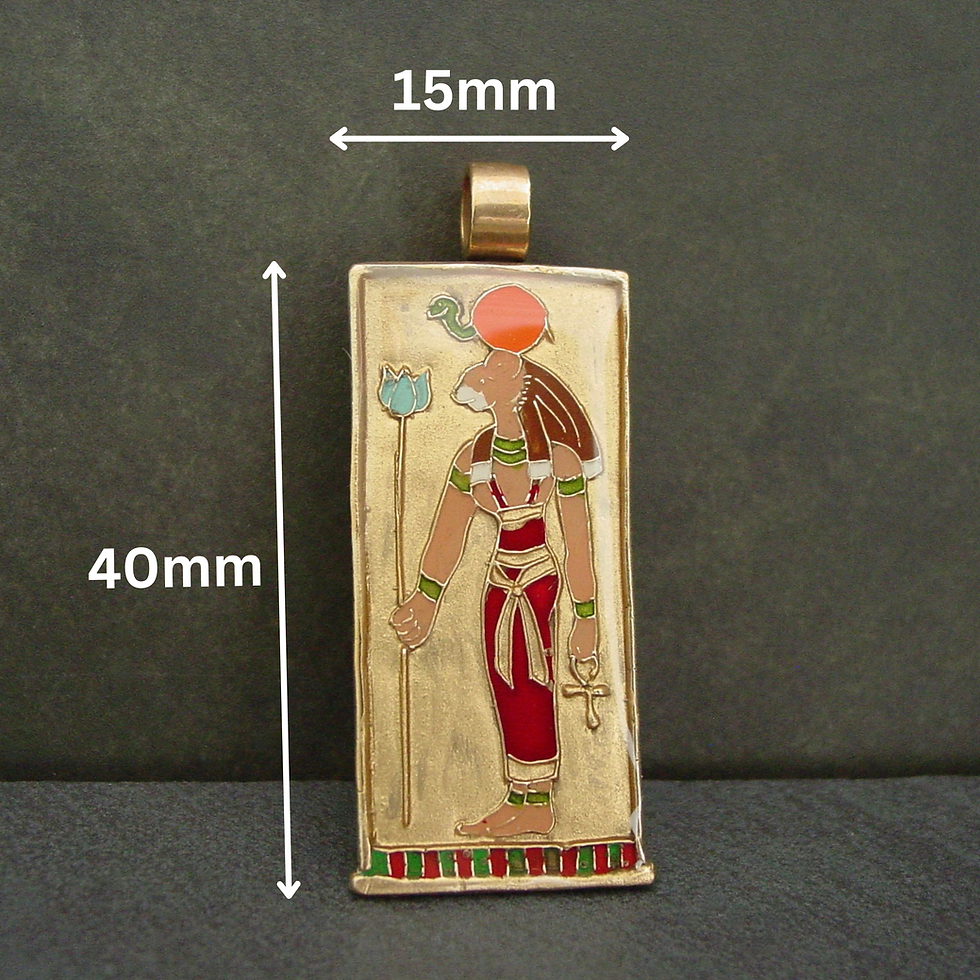 Thumbnail: Sekhmet Pendant Necklace measurements